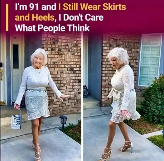 I’m a 91-year-old glamour queen – I still get dressed up in mini skirts and heels