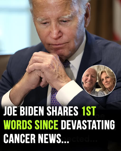 Shares first words since cancer bombshell