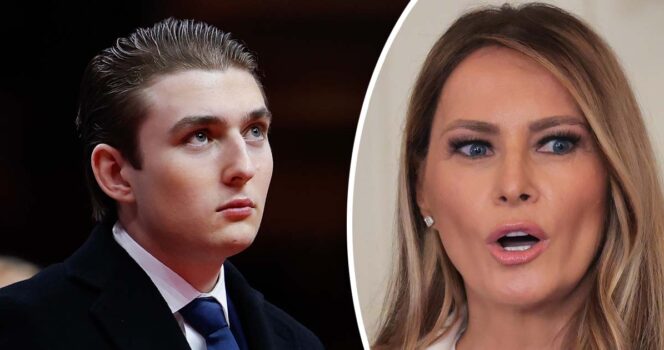 Melania shuts down ‘completely false’ claim about Barron