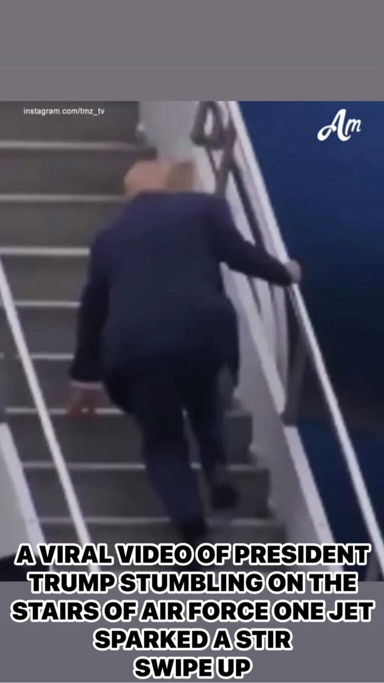 President Donald Trump Tripped Climbing Stairs to Air Force One, Sparking Heated Debate